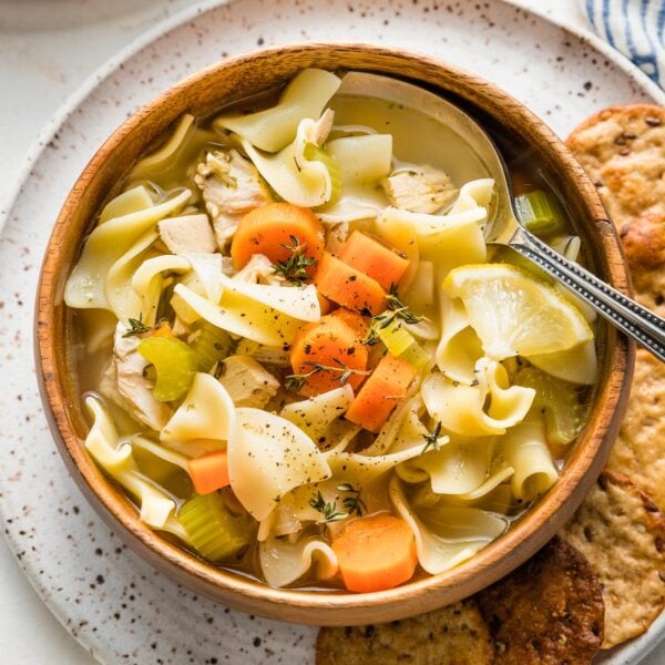 Chicken Noodle Soup with Egg Noodles - Nourish and Fete