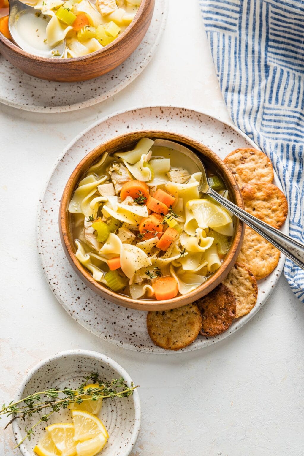 Chicken Noodle Soup With Egg Noodles - Nourish And Fete