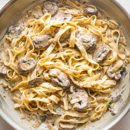 Mushroom Stroganoff (Quick & Easy!) - Nourish and Fete