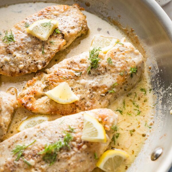 Creamy Lemon Chicken (in 25 minutes!) - Nourish and Fete