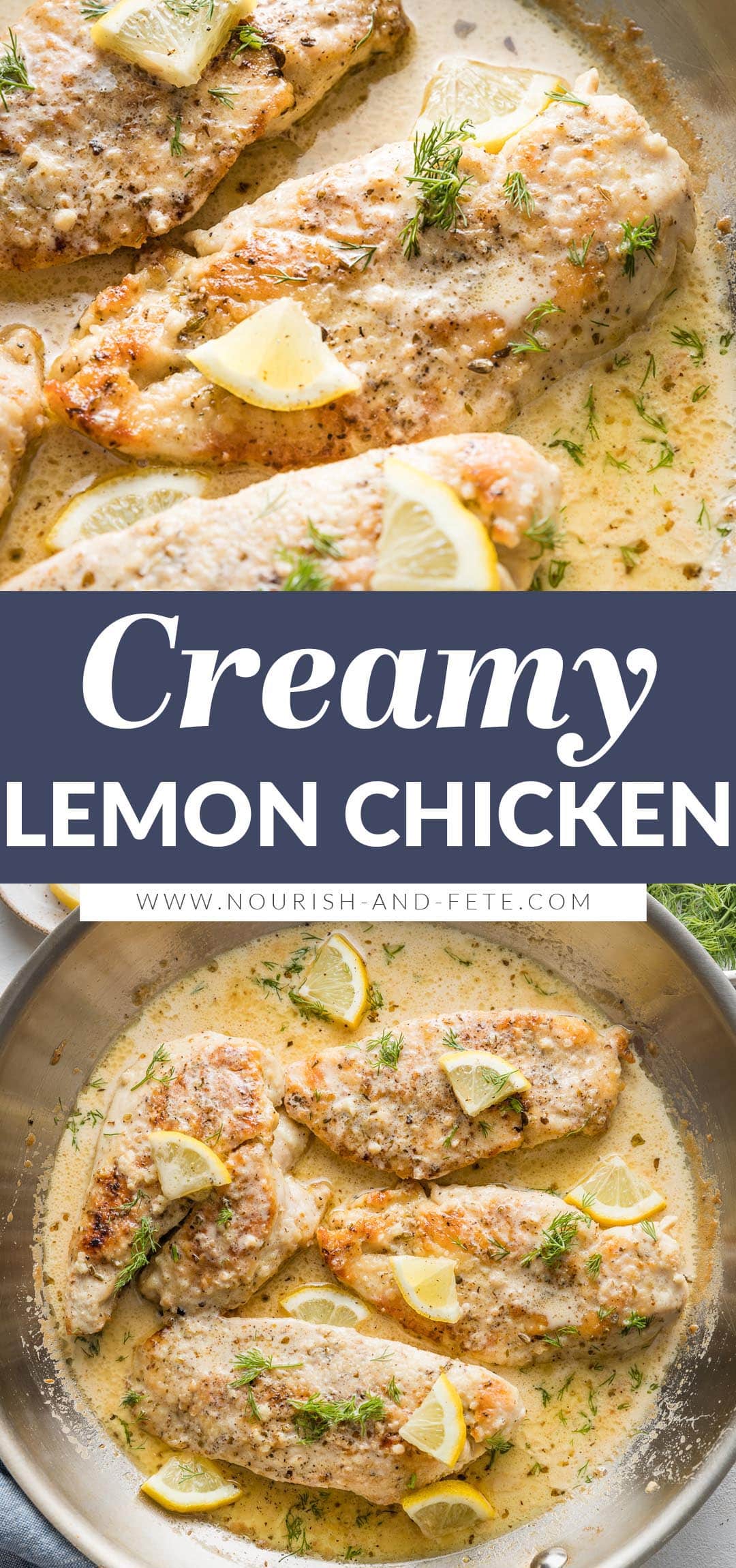 Creamy Lemon Chicken (in 25 minutes!) - Nourish and Fete