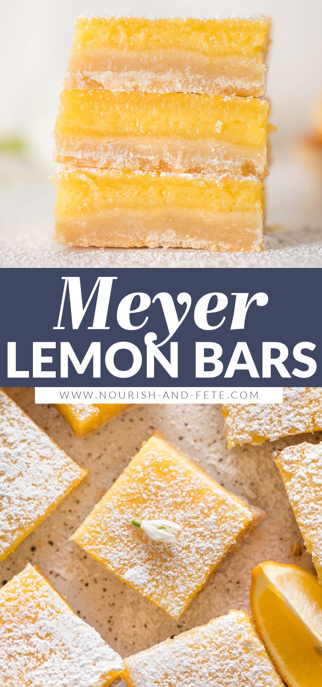 Meyer Lemon Bars (1 Bowl, 7 Ingredients!) - Nourish and Fete
