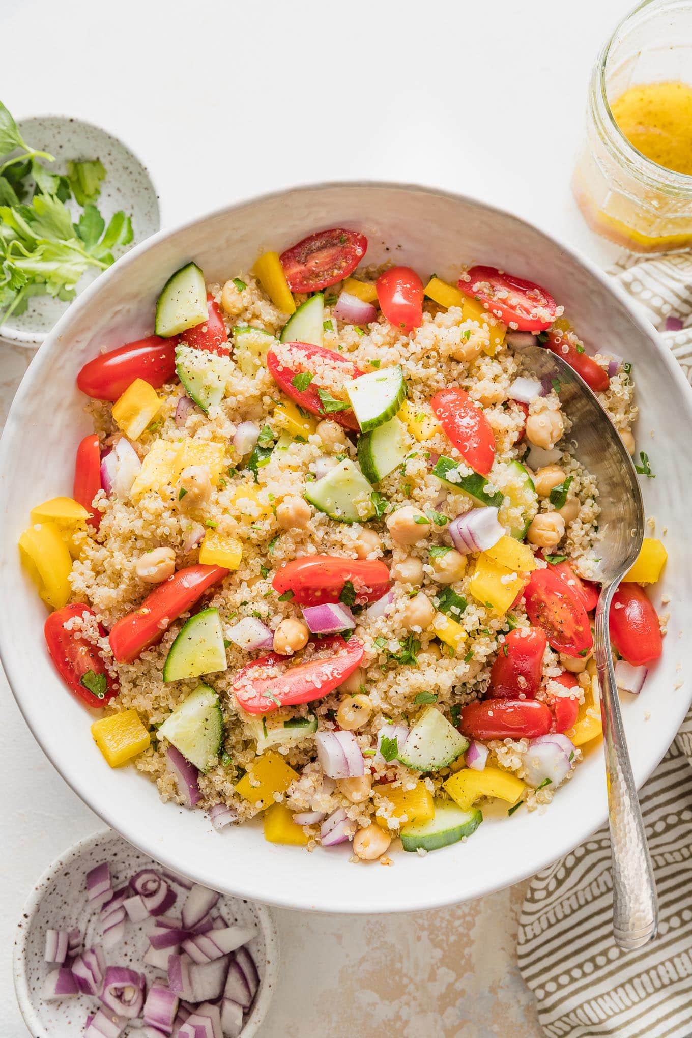 Quinoa Chickpea Salad - Nourish and Fete