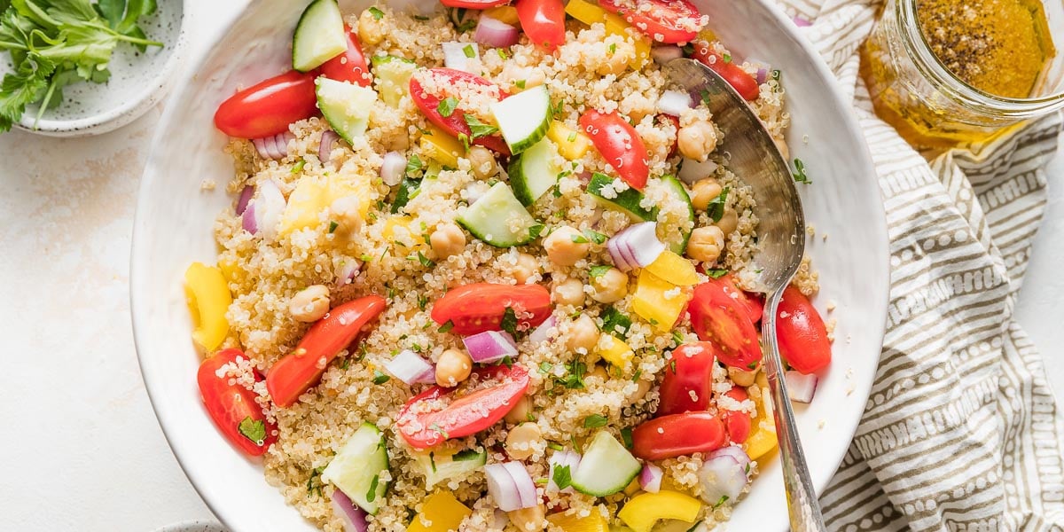 Quinoa Chickpea Salad - Nourish and Fete