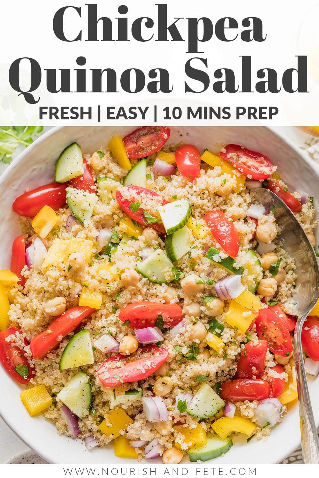 Quinoa Chickpea Salad - Nourish And Fete