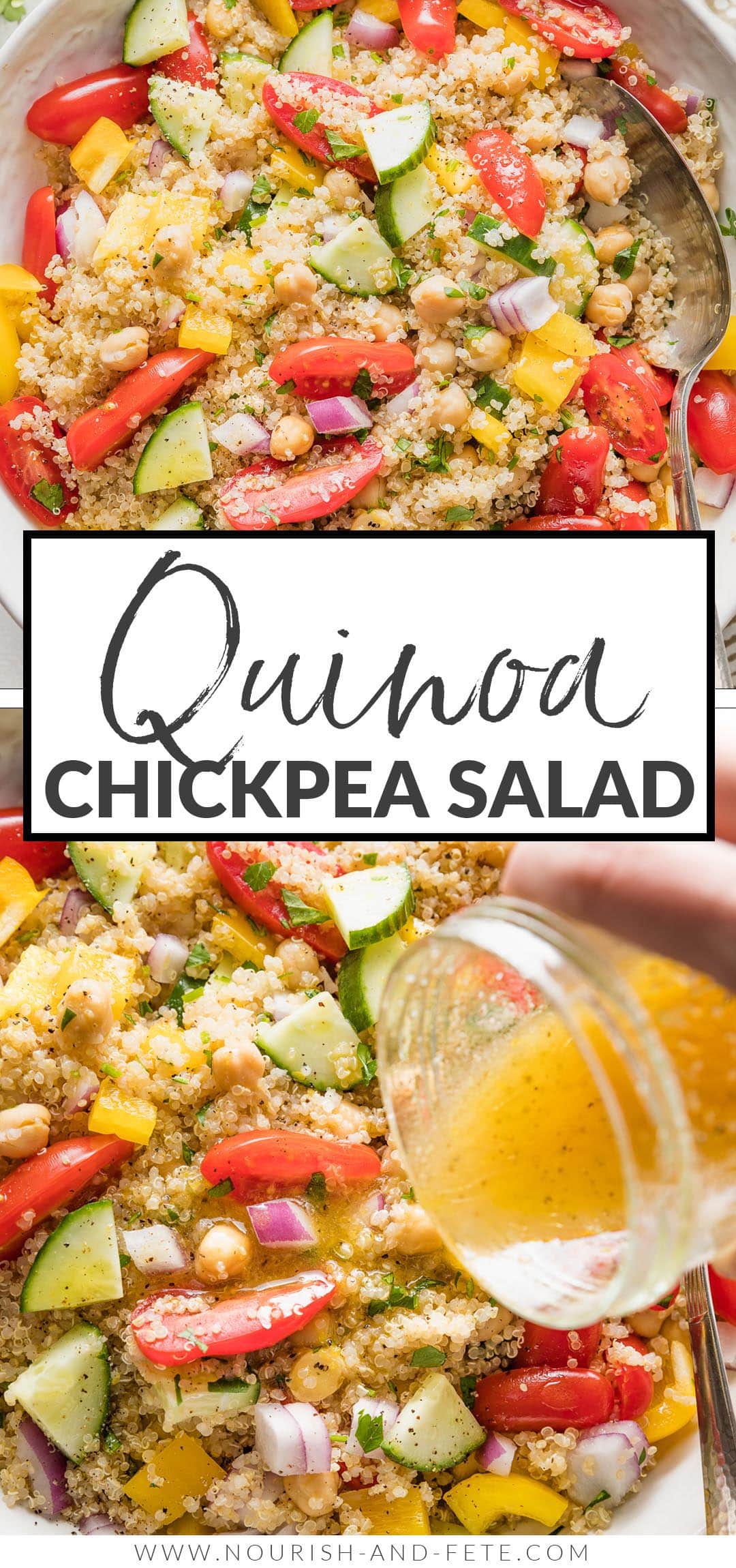 Quinoa Chickpea Salad - Nourish and Fete