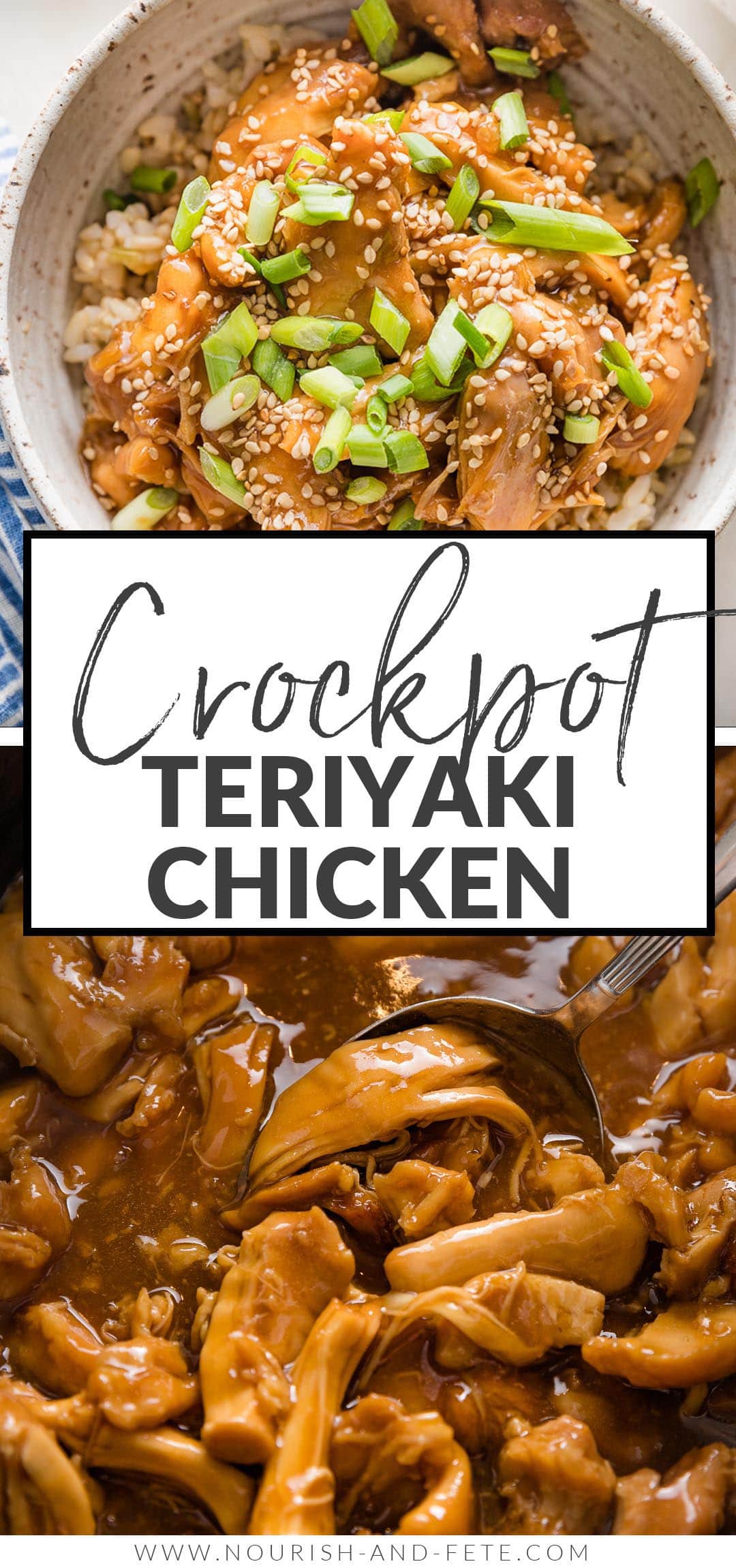 Slow Cooker Teriyaki Chicken - Nourish and Fete