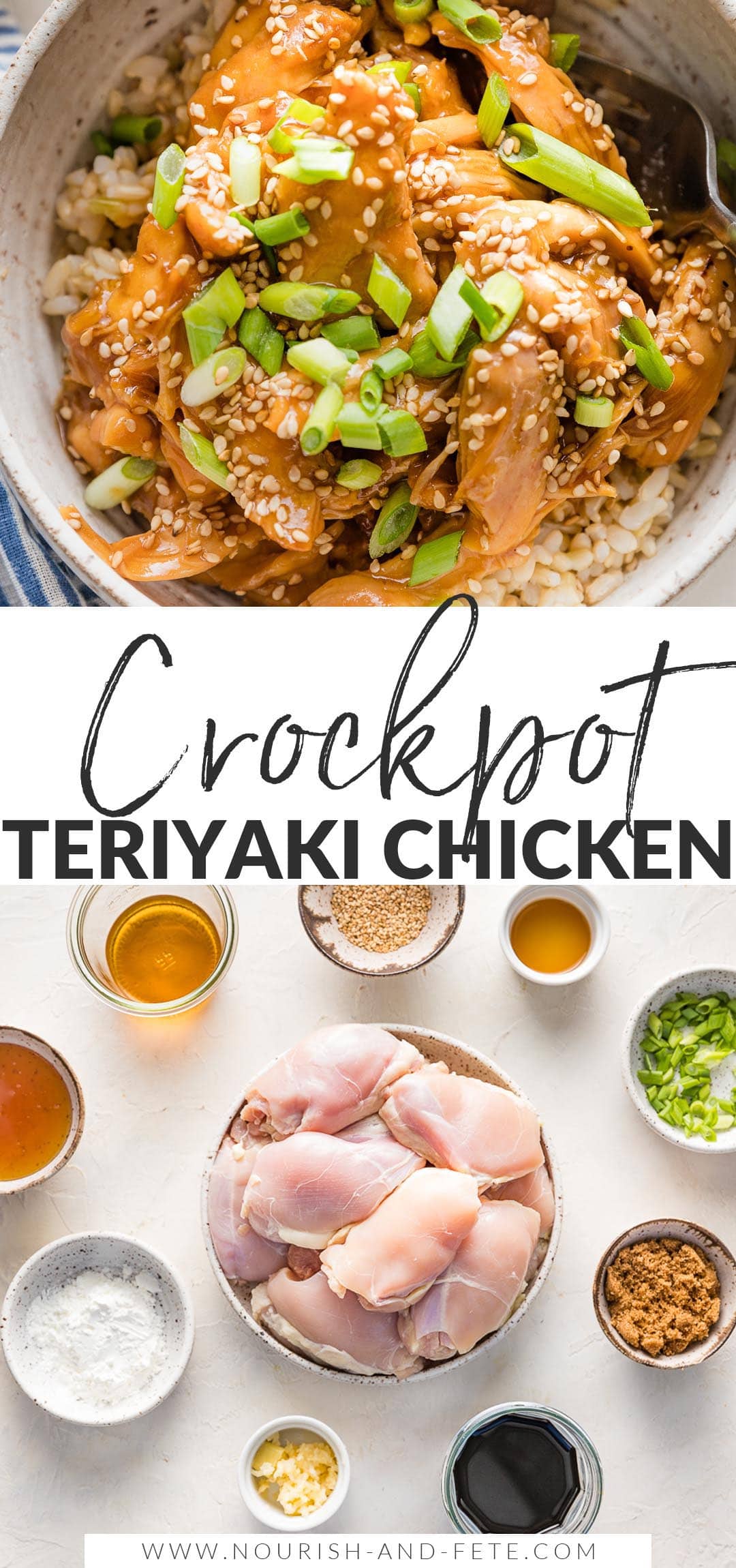 Slow Cooker Teriyaki Chicken - Nourish and Fete