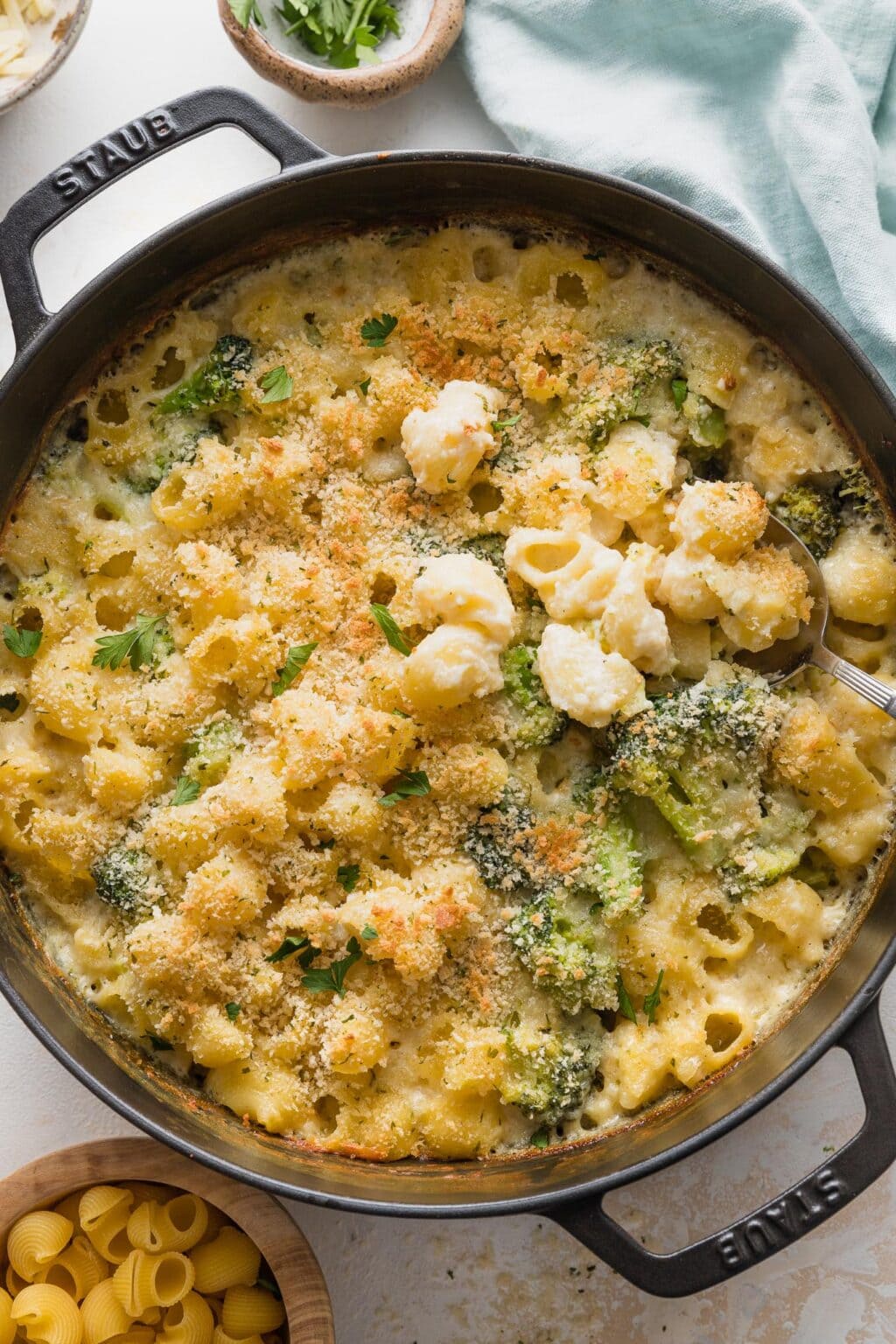 Baked Broccoli Mac And Cheese - Nourish And Fete