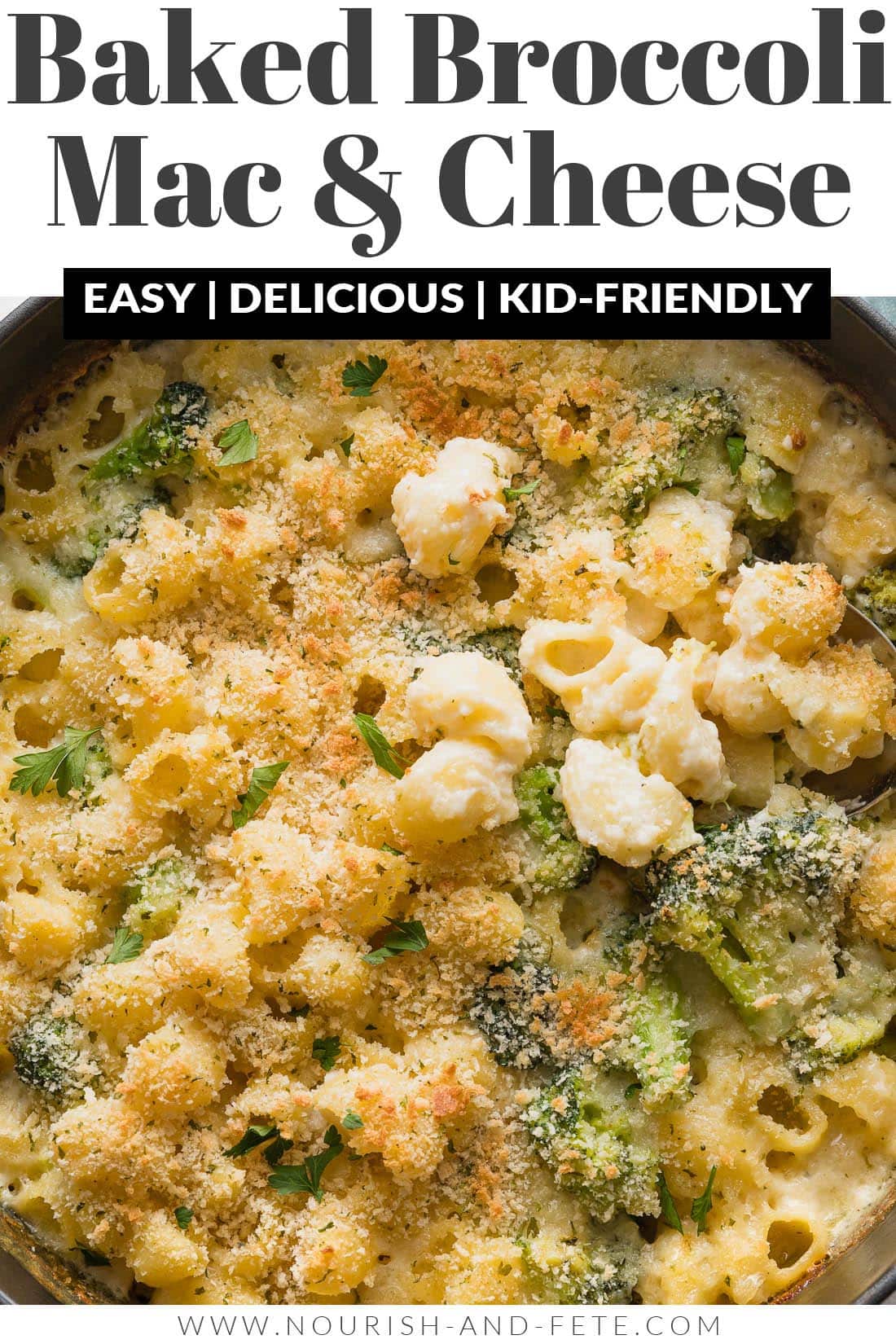 Baked Broccoli Mac And Cheese - Nourish And Fete