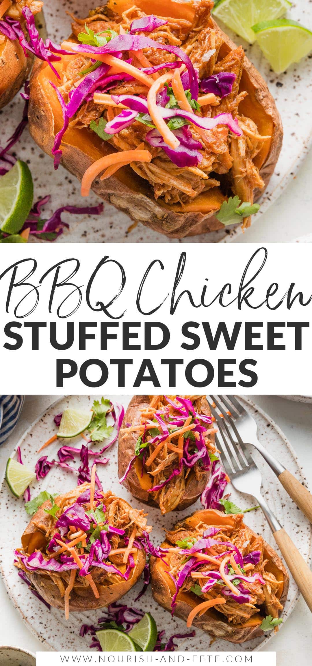 Bbq Chicken Stuffed Sweet Potatoes Nourish And Fete