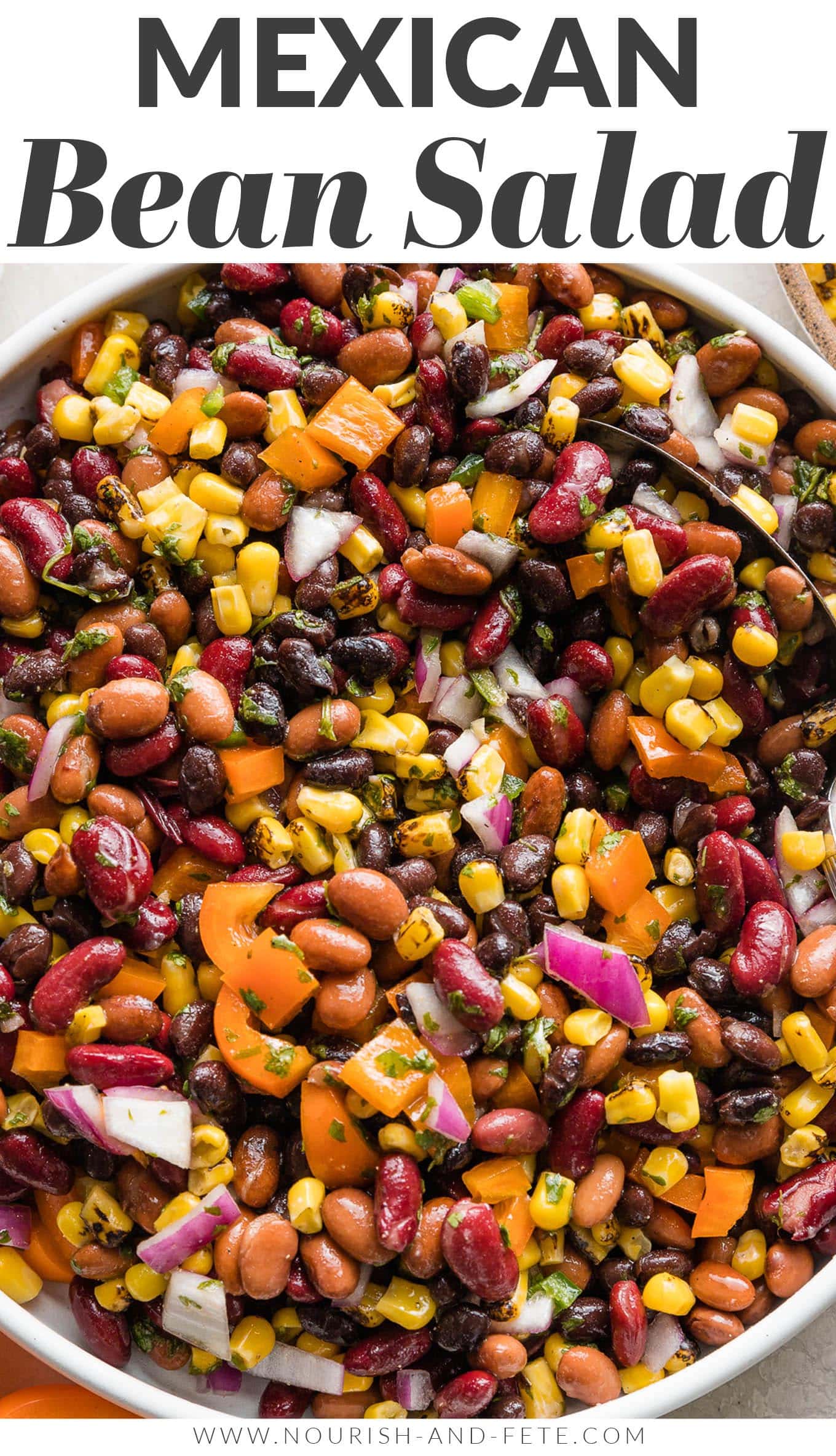 Mexican Bean Salad - Nourish and Fete