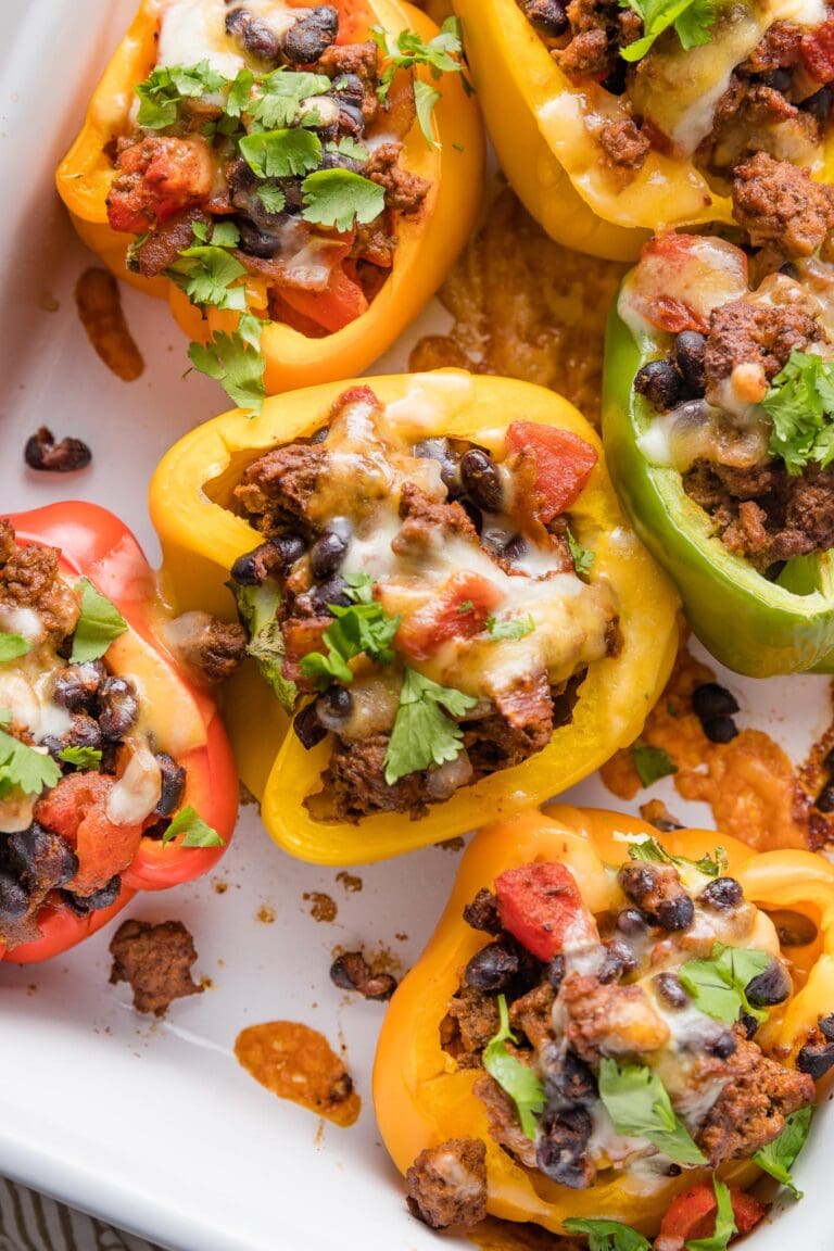 Taco Stuffed Peppers - Nourish and Fete