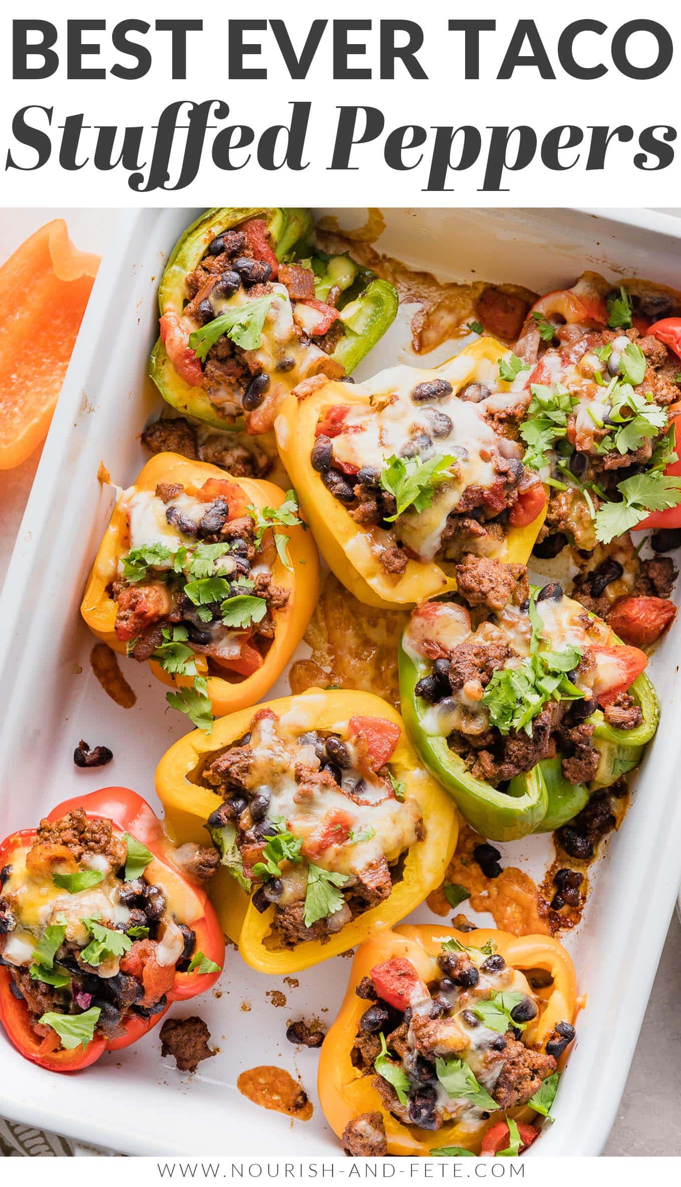 Taco Stuffed Peppers - Nourish and Fete