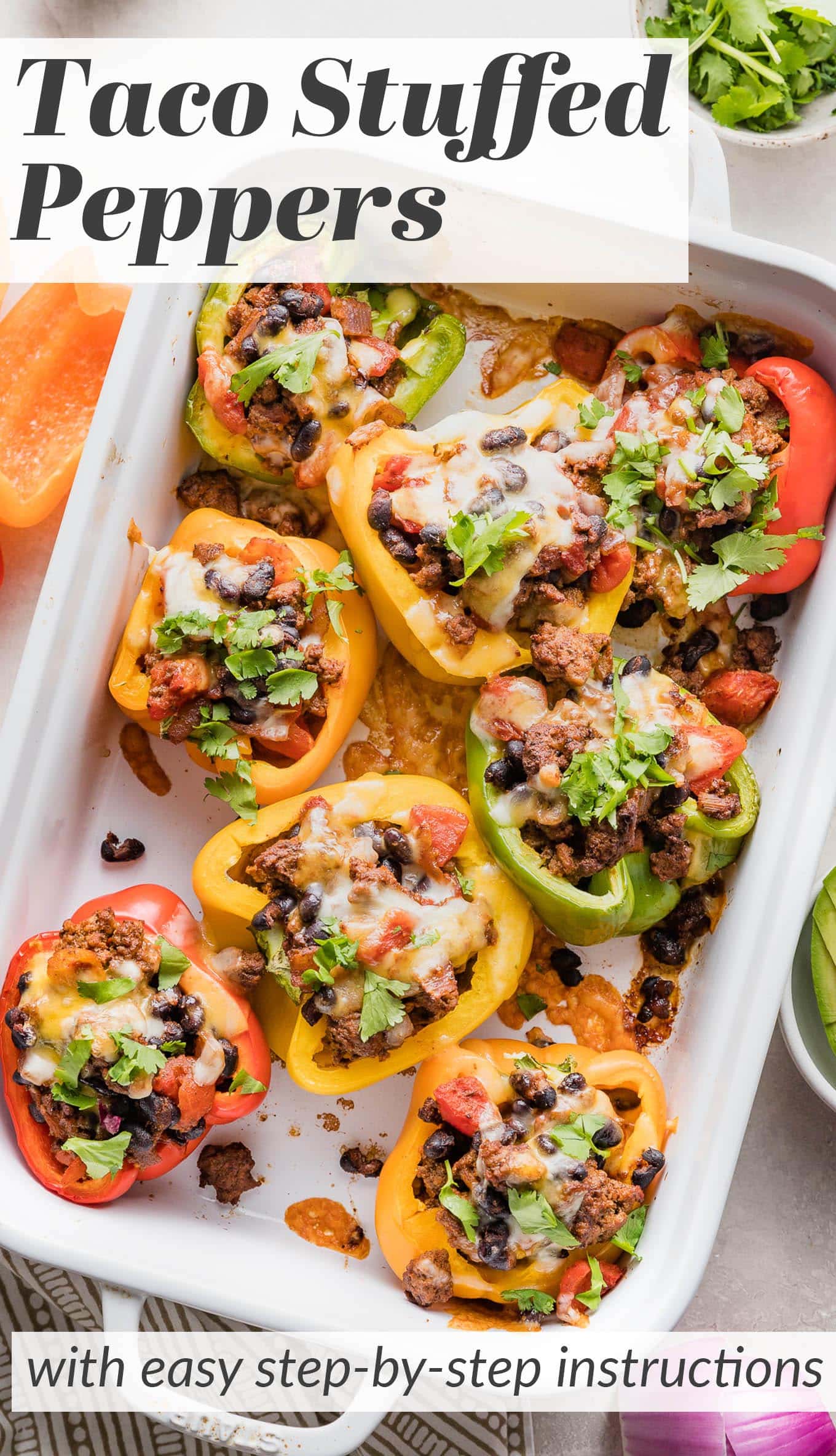 Taco Stuffed Peppers - Nourish and Fete