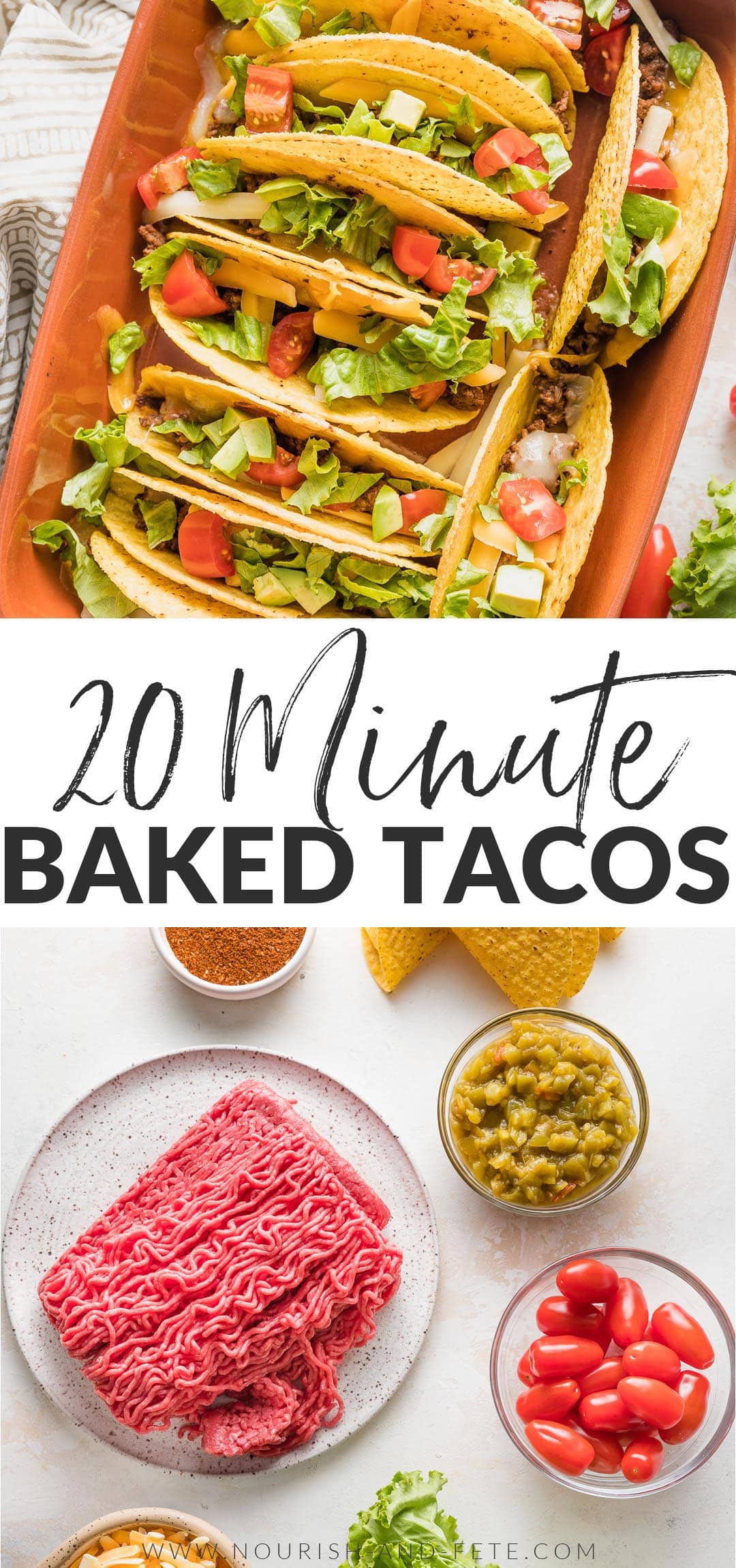 Baked Tacos - Nourish and Fete