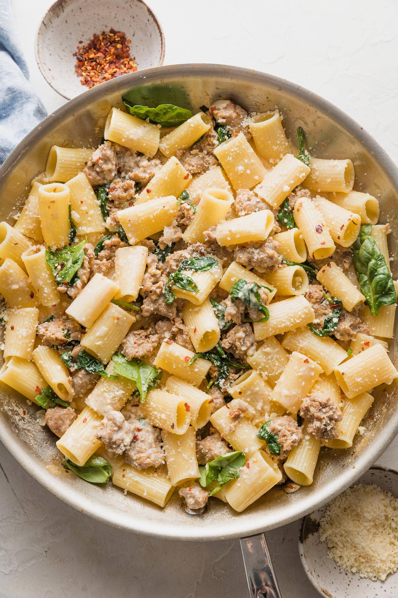 Creamy Italian Sausage Pasta   Nourish and Fete