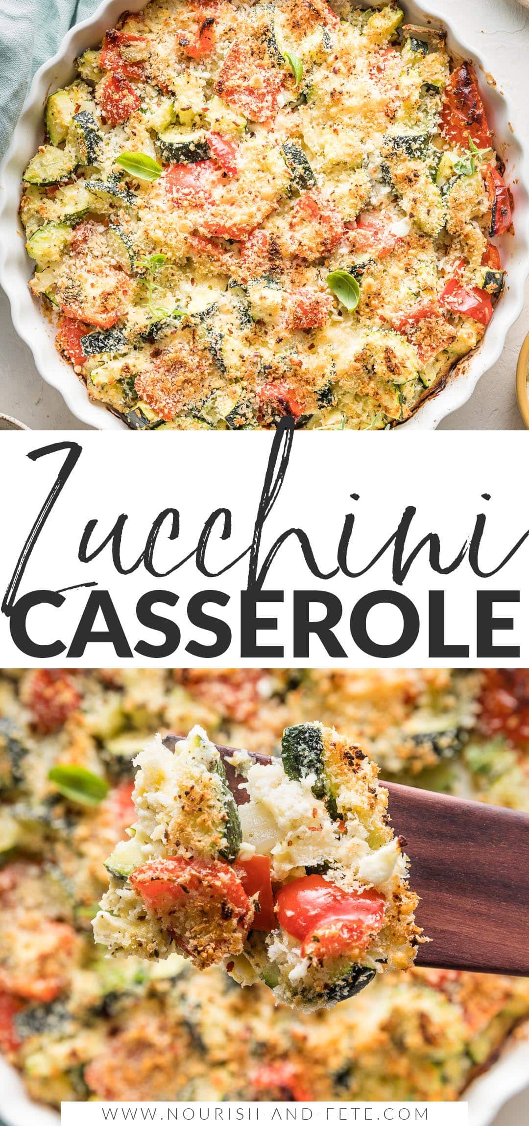 Easy Zucchini Casserole with Feta - Nourish and Fete