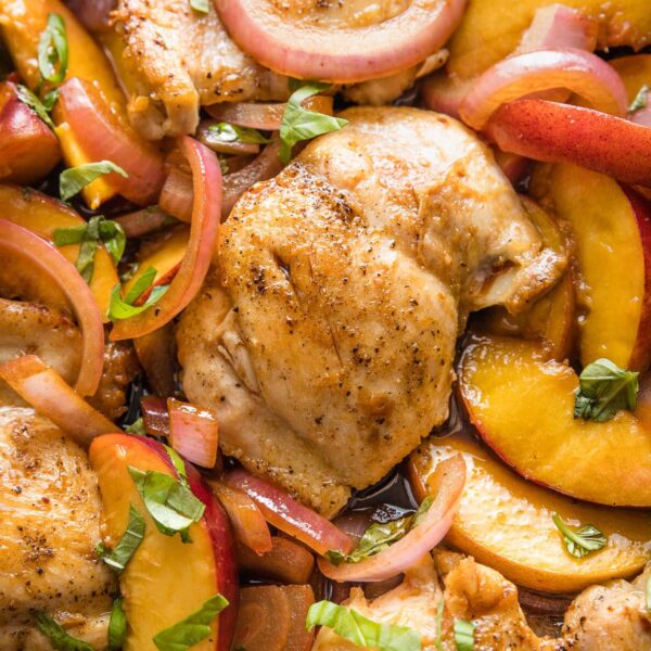 Balsamic Peach Chicken Nourish And Fete