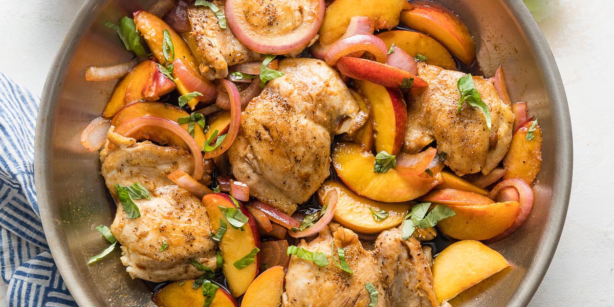 Balsamic Peach Chicken Nourish And Fete 