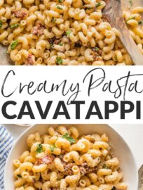 Cavatappi Pasta with Cream Sauce - Food with Feeling