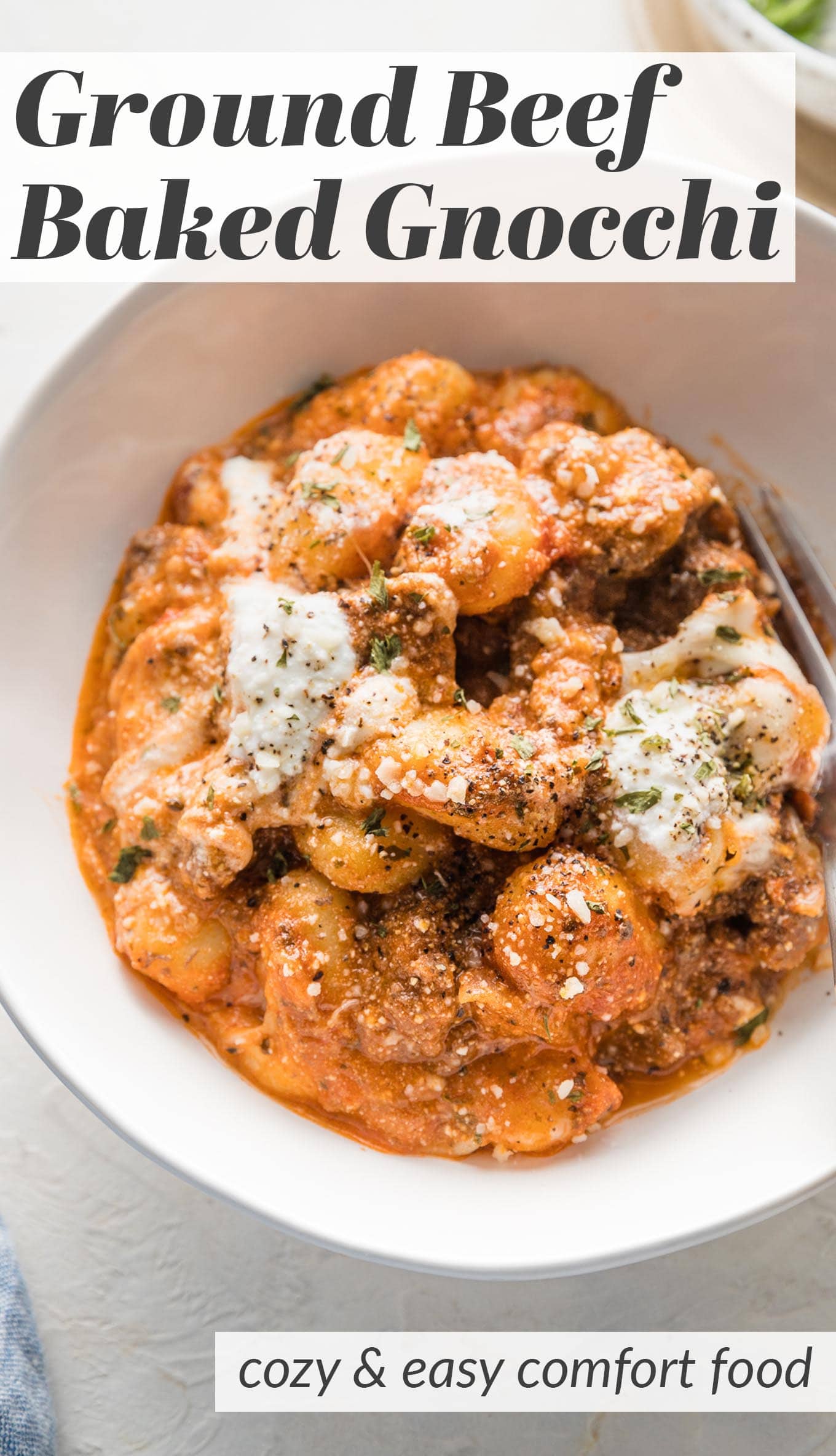 Ground Beef Baked Gnocchi - Nourish and Fete