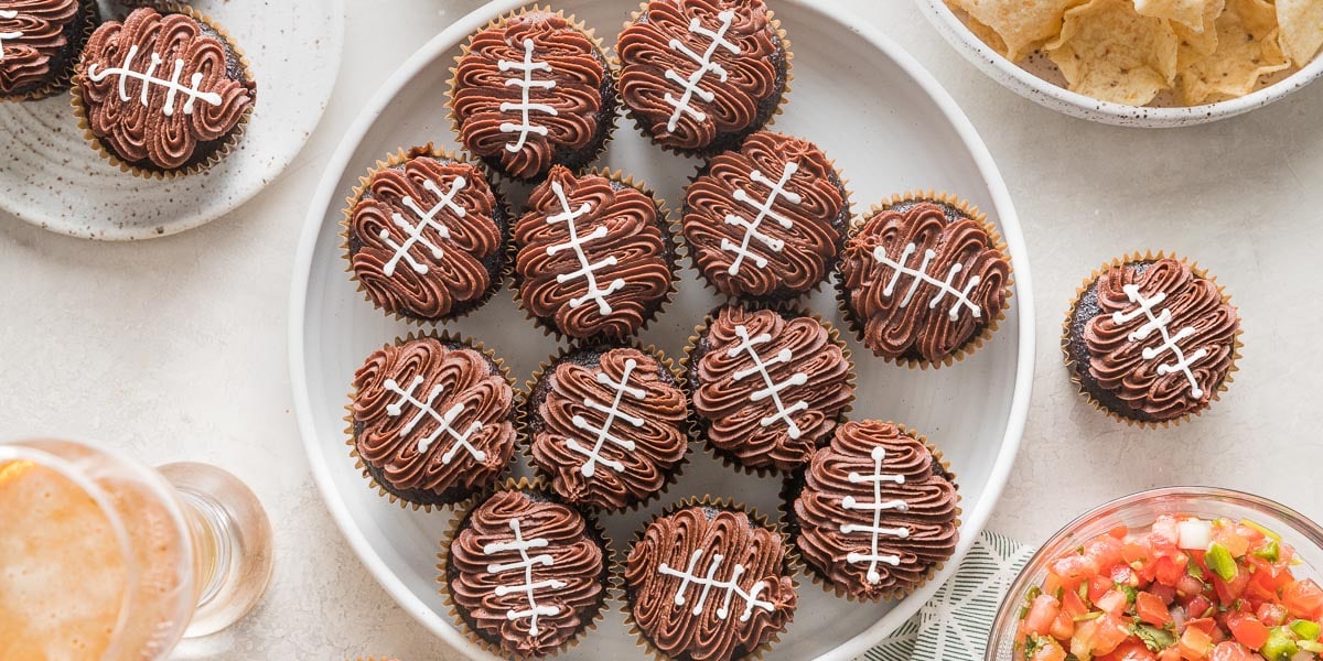 Football Cupcakes - Nourish and Fete