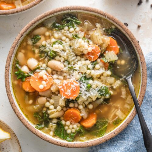 Slow Cooker White Bean Soup with Parmesan & Pearl Couscous - Nourish ...