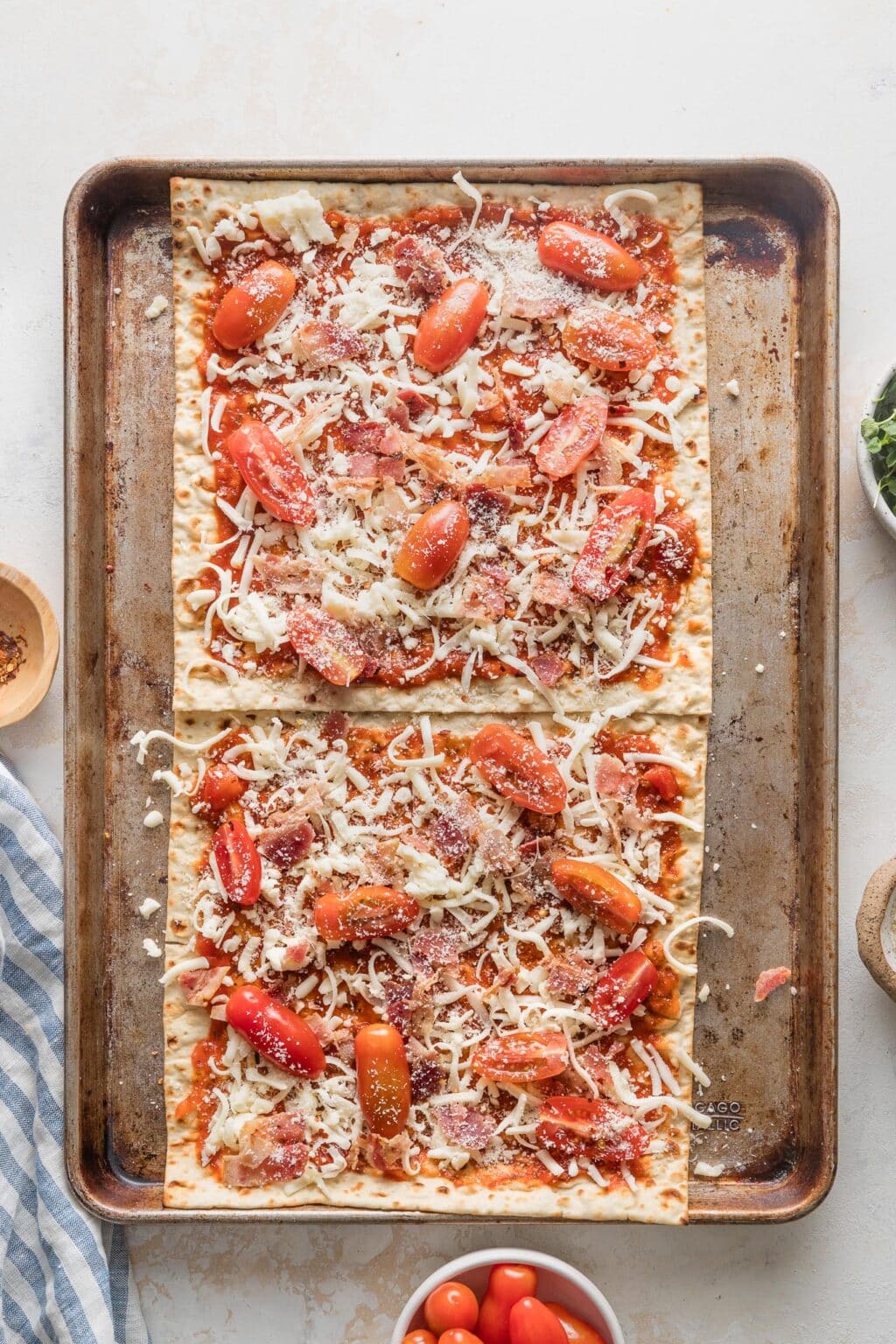 BLT Flatbread Pizza - Nourish and Fete