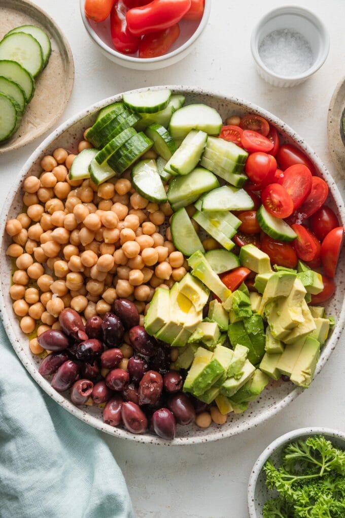 Chickpea Avocado Salad - Nourish and Fete