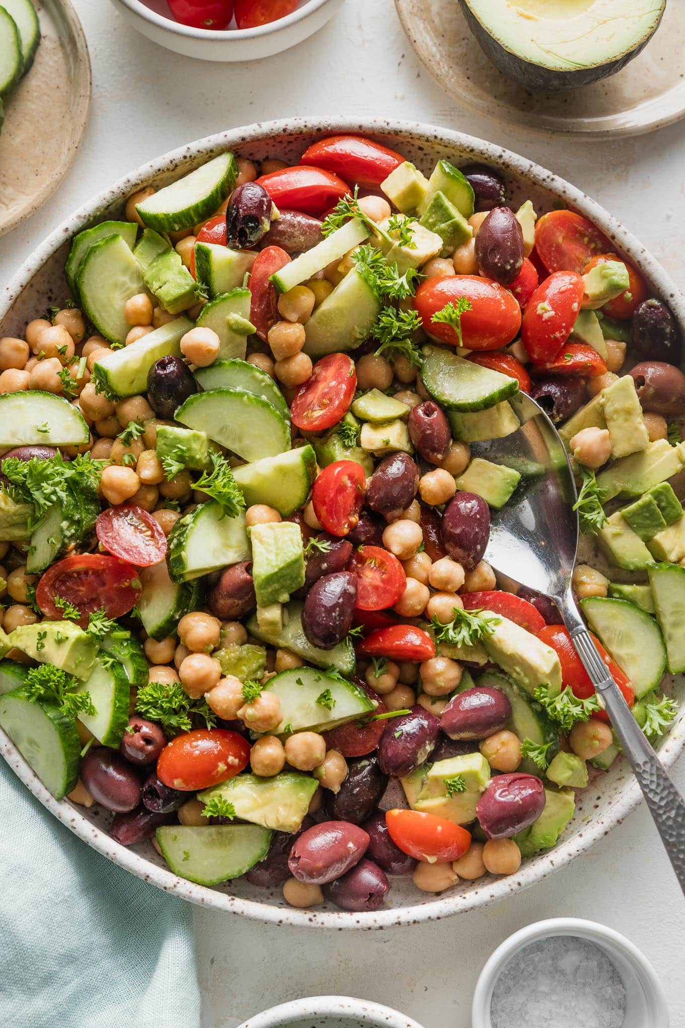 Chickpea Avocado Salad - Nourish and Fete