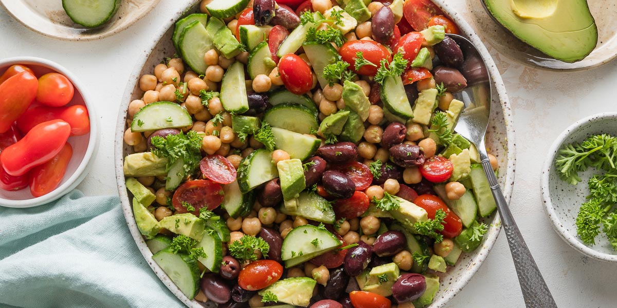 Chickpea Avocado Salad - Nourish and Fete