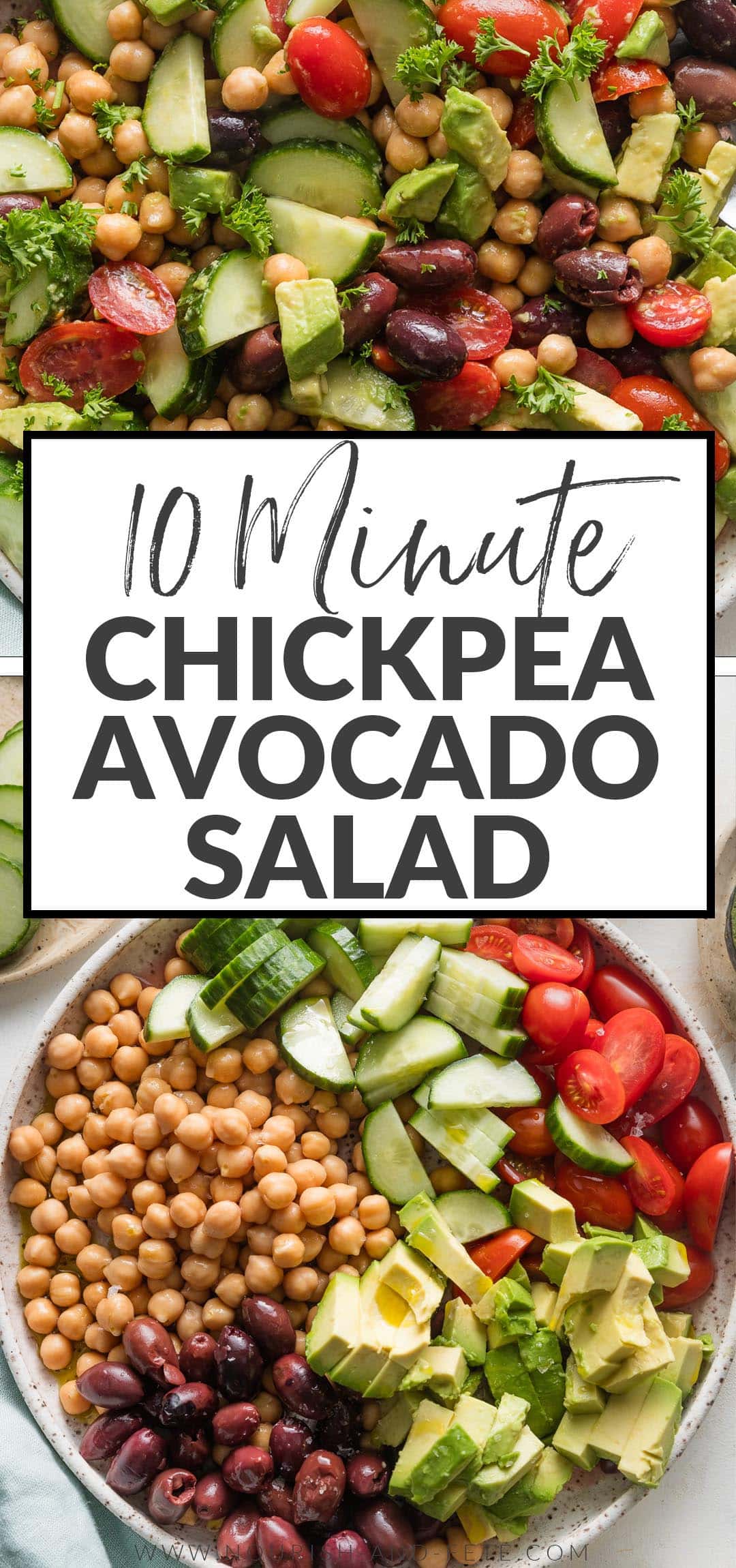 Chickpea Avocado Salad - Nourish and Fete