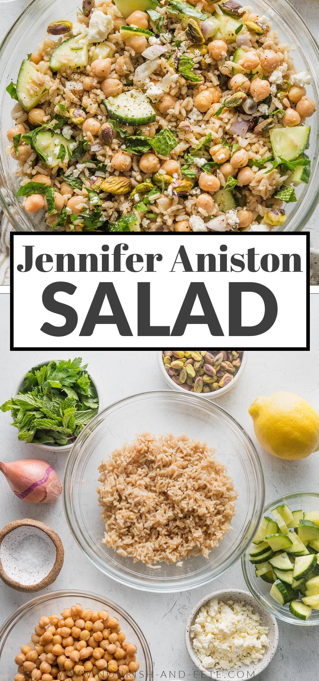 Jennifer Aniston Salad (Extra Quick & Easy!) - Nourish and Fete