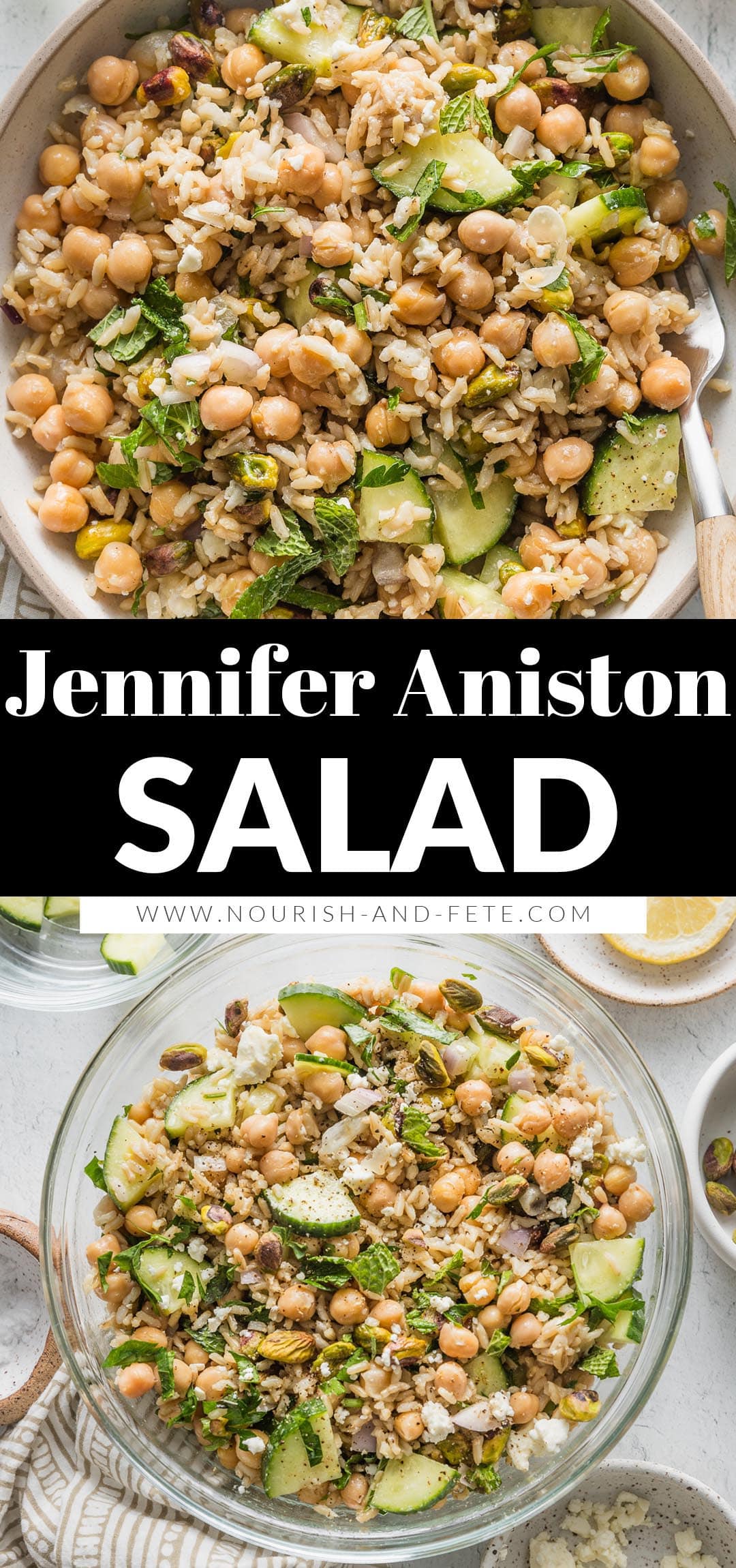 Jennifer Aniston Salad (Extra Quick & Easy!) - Nourish and Fete