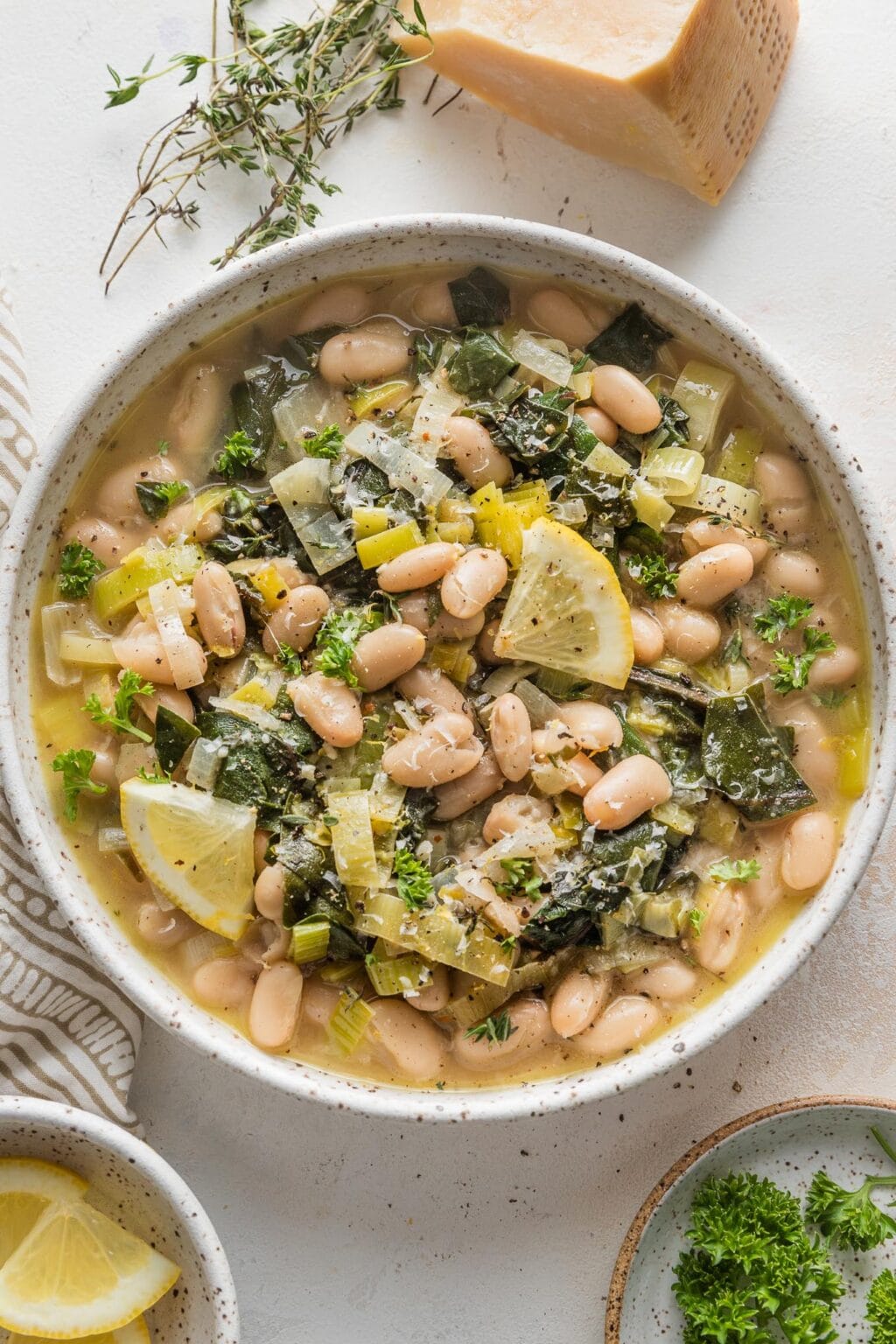 Brothy Mediterranean Beans and Greens - Nourish and Fete